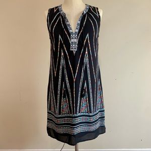 DR2 Embroidered Print Dress with Pockets